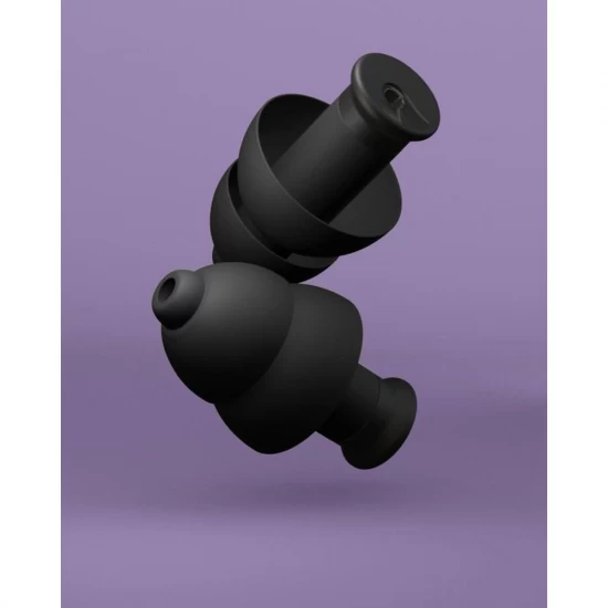 Dopuri de urechi cu filtru muzical pentru festivaluri si concerte, 3 dimensiuni incluse (S/M/L), protectie zgomote SNR 19dB, reutilizabile, negre, ALPINE PartyPlug 2025 ALP20054