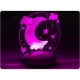 Lampa de veghe pentru copii, 3 niveluri luminozitate, 7 culori lumini, LED, ColorLumy Moon Reer