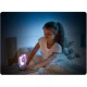 Lampa de veghe pentru copii, 3 niveluri luminozitate, 7 culori lumini, LED, ColorLumy Moon Reer