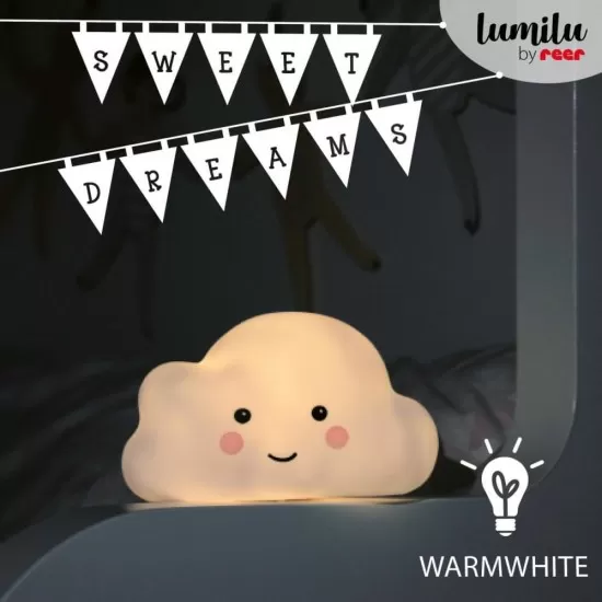 Lampa de veghe cu LED, cu oprire cronometrata, forma nor alb Lumilu Sweet Dreams Cloud Reer Lampa de veghe cu LED, cu oprire cronometrata, forma nor alb Lumilu Sweet Dreams Cloud Reer