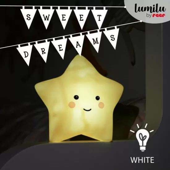 Lampa de veghe cu LED, cu oprire cronometrata, forma stea galbena Lumilu Sweet Dreams Star Reer Lampa de veghe cu LED, cu oprire cronometrata, forma stea galbena Lumilu Sweet Dreams Star Reer