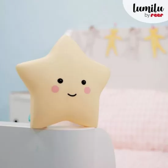 Lampa de veghe cu LED, cu oprire cronometrata, forma stea galbena Lumilu Sweet Dreams Star Reer Lampa de veghe cu LED, cu oprire cronometrata, forma stea galbena Lumilu Sweet Dreams Star Reer