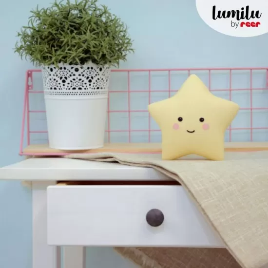 Lampa de veghe cu LED, cu oprire cronometrata, forma stea galbena Lumilu Sweet Dreams Star Reer Lampa de veghe cu LED, cu oprire cronometrata, forma stea galbena Lumilu Sweet Dreams Star Reer