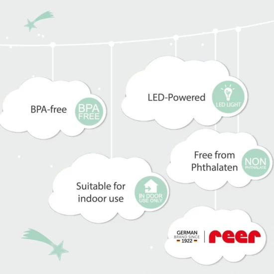 Lampa de veghe cu LED, forma ursulet, alba, Lumilu Mini Zoo Bear, Reer
