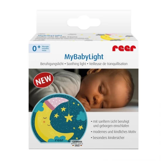 Lampa de veghe cu LED MyBabyLight Moon, 0+ luni, Reer Lampa de veghe cu LED MyBabyLight Moon, 0+ luni, Reer