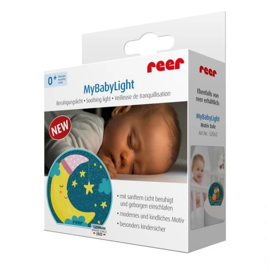 Lampa de veghe cu LED MyBabyLight Moon, 0+ luni, Reer Lampa de veghe cu LED MyBabyLight Moon, 0+ luni, Reer