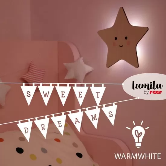 Lampa de veghe de perete cu led Lumilu Silhouette Star Reer Lampa de veghe de perete cu led Lumilu Silhouette Star Reer