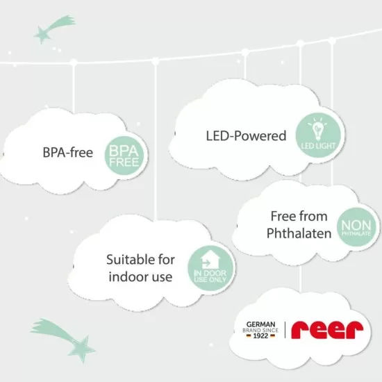 Lampa de veghe de perete cu led Lumilu Silhouette Star Reer Lampa de veghe de perete cu led Lumilu Silhouette Star Reer