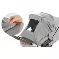 Parasolar premium pentru carucioare bebelusi, protectie solara UPF 50+, gri, Reer ShineSafe Premium 84121  