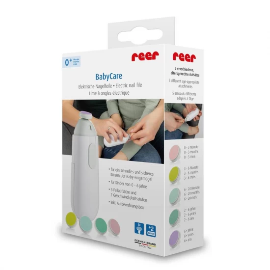 Pila electrica de unghii pentru copii si bebelusi, 5 pile diferite, Reer BabyCare Pila electrica de unghii pentru copii si bebelusi, 5 pile diferite, Reer BabyCare