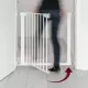 Poarta de siguranta pentru copii, 75-81 cm, extensibila, montare prin presiune, fara gaurire, metal, alb, Guardino 700010