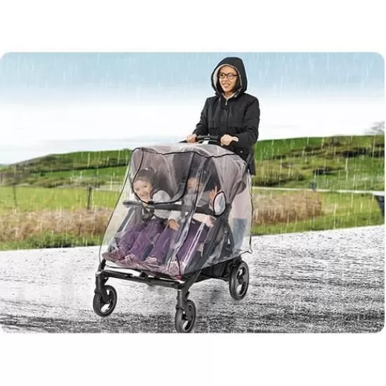 Protectie de ploaie pentru carucioare de gemeni RainCover Twin Reer Protectie de ploaie pentru carucioare de gemeni RainCover Twin Reer