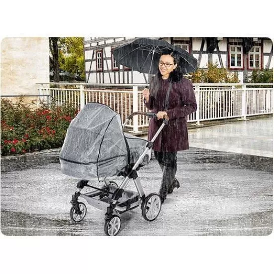 Protectie de ploaie universala cu fermoar pentru carucioare RainCover Classic+ REER 84069 Protectie de ploaie universala cu fermoar pentru carucioare RainCover Classic+ REER 84069