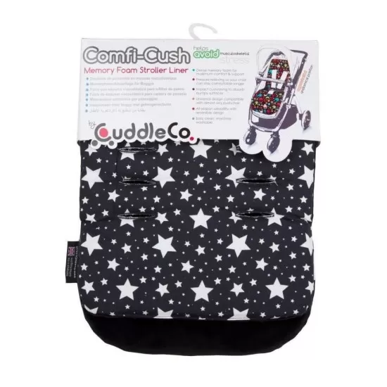 Saltea carucior Comfi-Cush Black and White Stars, 842094 Saltea carucior Comfi-Cush Black and White Stars, 842094