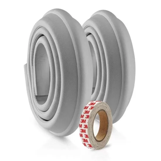 Set 2 benzi de protectie universala din spuma poliuretan pentru muchii si colturi, rezistente la muscaturi, gri, 2 x 1 m, Reer Set 2 benzi de protectie universala din spuma poliuretan pentru muchii si colturi, rezistente la muscaturi, gri, 2 x 1 m, Reer