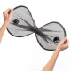 Set 2 parasolare auto pentru copii, pliabila, lipire cu ventuze, 48 x 30,5 cm, Reer