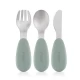 Set 3 tacamuri din otel inoxidabil (furculita, lingurita si cutit), manere din silicon, fara BPA, lavabile in masina de spalat vase, Reer Set 3 tacamuri din otel inoxidabil (furculita, lingurita si cutit), manere din silicon, fara BPA, lavabile in masina de spalat vase, Reer