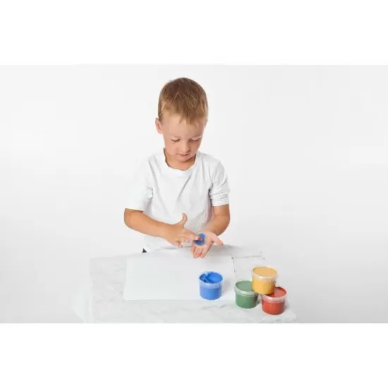 Set 4 culori vopsea organica pentru pictat direct cu palma sau talpa Gruenspecht Set 4 culori vopsea organica pentru pictat direct cu palma sau talpa Gruenspecht