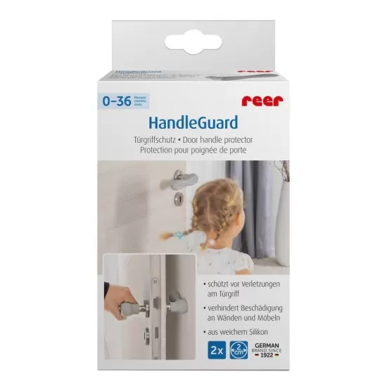 Set 4 protectii clanta usa din silicon cu acoperire completa Reer HandleGuard Set 4 protectii clanta usa din silicon cu acoperire completa Reer HandleGuard