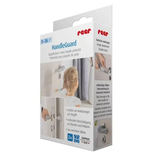 Set 4 protectii clanta usa din silicon cu acoperire completa Reer HandleGuard Set 4 protectii clanta usa din silicon cu acoperire completa Reer HandleGuard