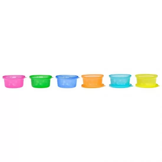 Set 6 boluri cu capac pentru alimente 0+ Nip Set 6 boluri cu capac pentru alimente 0+ Nip