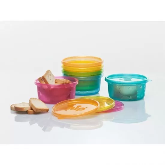 Set 6 boluri cu capac pentru alimente 0+ Nip Set 6 boluri cu capac pentru alimente 0+ Nip
