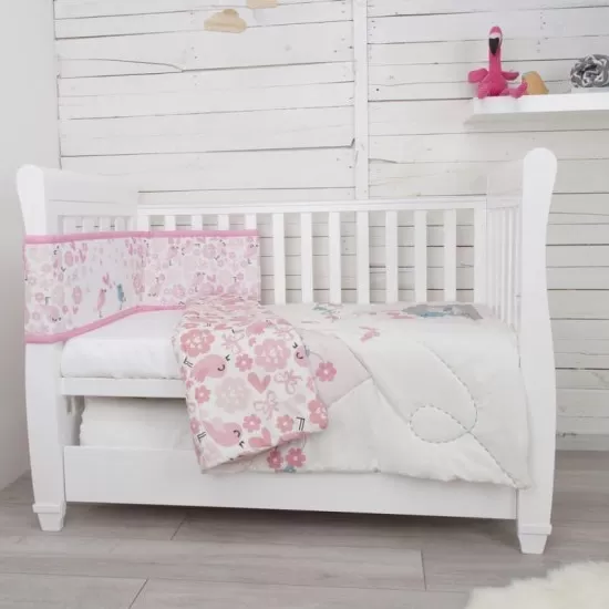 Set de pat 2 piese pentru bebelusi Comfi-Dreams Lovebirds 843022 Set de pat 2 piese pentru bebelusi Comfi-Dreams Lovebirds 843022