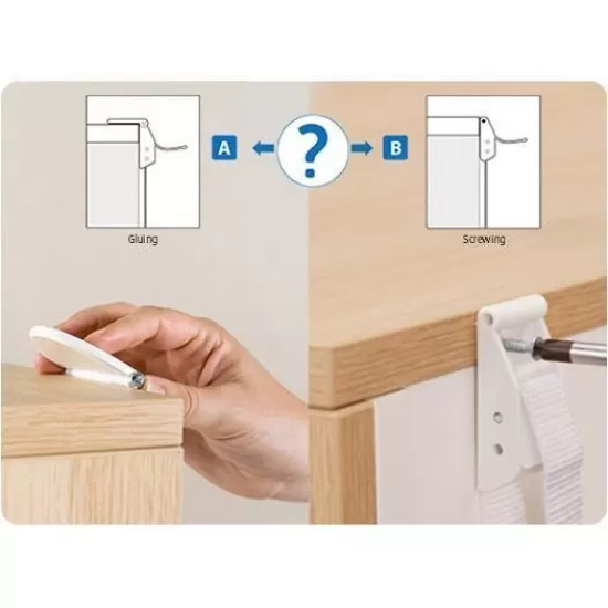 Set fixare anti-inclinare mobilier Reer 73020 Set fixare anti-inclinare mobilier Reer 73020