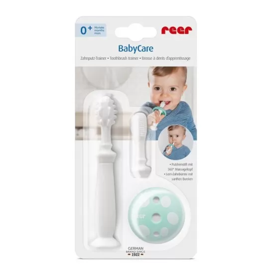 Set periute de dinti din silicon pentru antrenament BabyCare Reer Set periute de dinti din silicon pentru antrenament BabyCare Reer