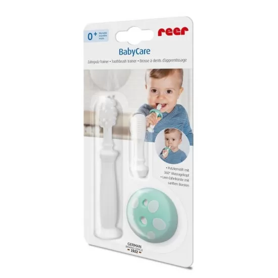 Set periute de dinti din silicon pentru antrenament BabyCare Reer Set periute de dinti din silicon pentru antrenament BabyCare Reer