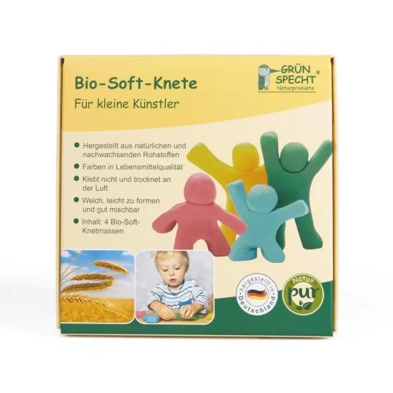 Set 4 culori plastilina organica pentru copii Grunspecht