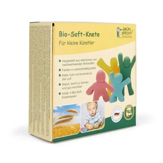 Set 4 culori plastilina organica pentru copii Grunspecht