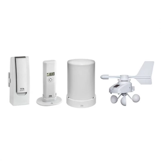 Sistem meteo SmartHome cu masurare temperatura, umiditate, precipitatii si viteza vant, data logger cu comunicare cu smartphone Weatherhub, TFA 31.4005.02