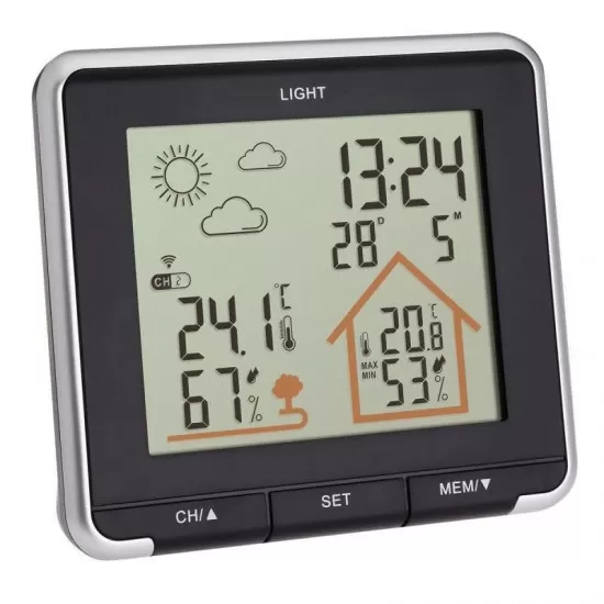 Statie meteo wireless LIFE TFA 35.1153.01, cu transmitator wireless extern inclus, neagra Statie meteo wireless LIFE TFA 35.1153.01, cu transmitator wireless extern inclus, neagra