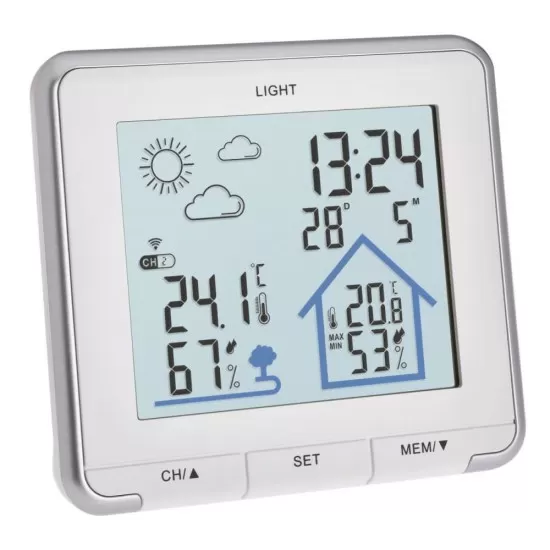 Statie meteo wireless LIFE TFA 35.1153.02, cu transmitator wireless extern inclus, alba Statie meteo wireless LIFE TFA 35.1153.02, cu transmitator wireless extern inclus, alba