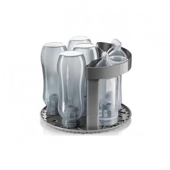 Sterilizator biberoane cu abur fierbinte, oprire automata, capacitate 6 biberoane VapoMat S Reer gri Sterilizator biberoane cu abur fierbinte, oprire automata, capacitate 6 biberoane VapoMat S Reer gri