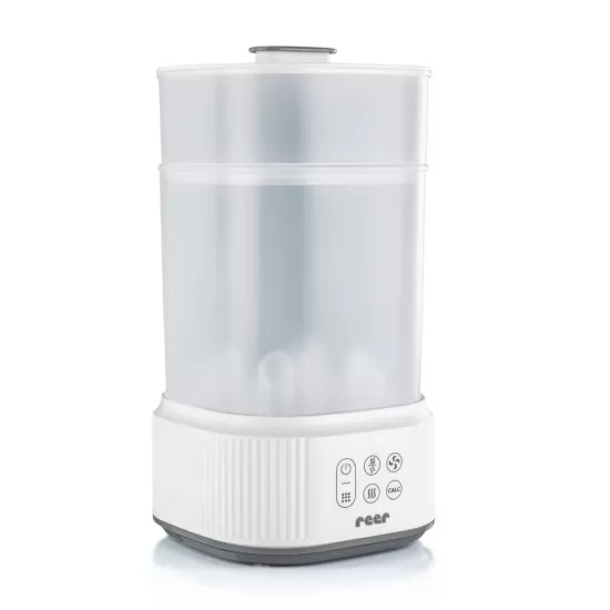 Sterilizator cu aburi si functie de uscare pentru biberoane, detartrare automata, 5 biberoane, Reer VapoDryS 36130 Sterilizator cu aburi si functie de uscare pentru biberoane, detartrare automata, 5 biberoane, Reer VapoDryS 36130