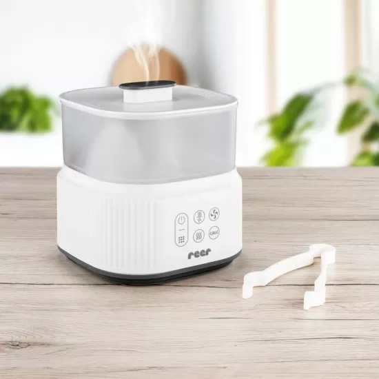 Sterilizator cu aburi si functie de uscare pentru biberoane, detartrare automata, 5 biberoane, Reer VapoDryS 36130 Sterilizator cu aburi si functie de uscare pentru biberoane, detartrare automata, 5 biberoane, Reer VapoDryS 36130