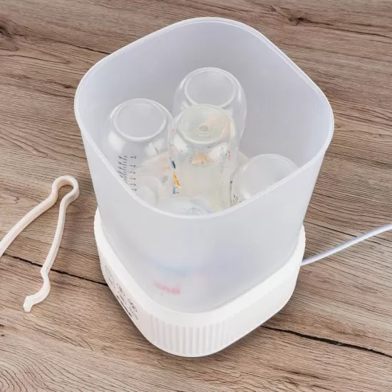 Sterilizator cu aburi si functie de uscare pentru biberoane, detartrare automata, 5 biberoane, Reer VapoDryS 36130 Sterilizator cu aburi si functie de uscare pentru biberoane, detartrare automata, 5 biberoane, Reer VapoDryS 36130
