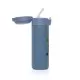Sticla de baut cu pai din silicon pentru copii, din otel inoxidabil, 350ml, albastru, Reer Sticla de baut cu pai din silicon pentru copii, din otel inoxidabil, 350ml, albastru, Reer