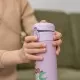 Sticla de baut cu pai din silicon pentru copii, din otel inoxidabil, 350ml, violet, Reer Sticla de baut cu pai din silicon pentru copii, din otel inoxidabil, 350ml, violet, Reer