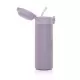Sticla de baut cu pai din silicon pentru copii, din otel inoxidabil, 350ml, violet, Reer Sticla de baut cu pai din silicon pentru copii, din otel inoxidabil, 350ml, violet, Reer