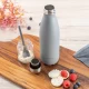Sticla de baut termoizolanta din otel inoxidabil vidat Colour, 500 ml, gri, Reer Sticla de baut termoizolanta din otel inoxidabil vidat Colour, 500 ml, gri, Reer