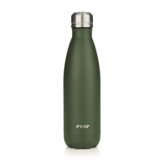 Sticla de baut termoizolanta din otel inoxidabil vidat Colour, 500 ml, verde, Reer 90803 Sticla de baut termoizolanta din otel inoxidabil vidat Colour, 500 ml, verde, Reer 90803