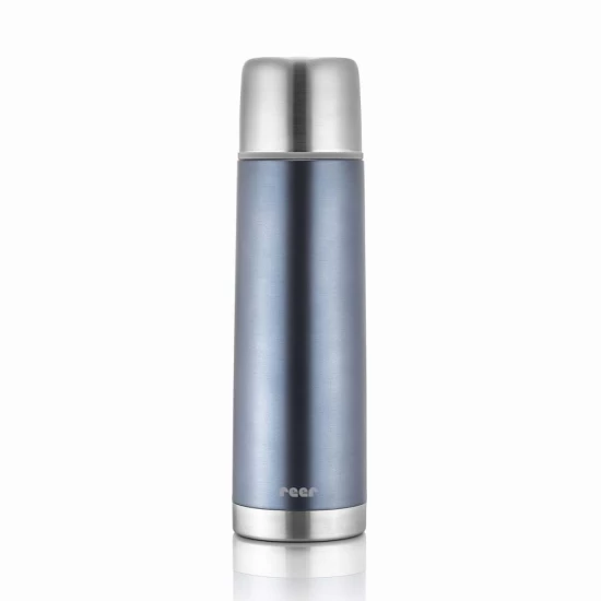 Sticla termos din otel inoxidabil vidat ColourCup, 450 ml, gri, Reer Sticla termos din otel inoxidabil vidat ColourCup, 450 ml, gri, Reer