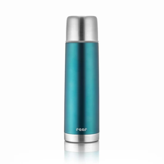 Sticla termos din otel inoxidabil vidat ColourCup, 450 ml, albastru, Reer Sticla termos din otel inoxidabil vidat ColourCup, 450 ml, albastru, Reer