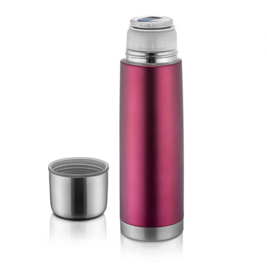 Sticla termos din otel inoxidabil vidat ColourDesign, 450 ml, rosu, Reer 90504 Sticla termos din otel inoxidabil vidat ColourDesign, 450 ml, rosu, Reer 90504