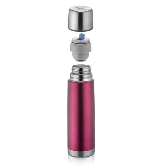Sticla termos din otel inoxidabil vidat ColourDesign, 450 ml, rosu, Reer 90504 Sticla termos din otel inoxidabil vidat ColourDesign, 450 ml, rosu, Reer 90504