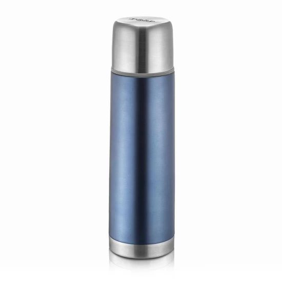 Sticla termos din otel inoxidabil vidat cu capac Colour, 450 ml, gri, Reer 90501 Sticla termos din otel inoxidabil vidat cu capac Colour, 450 ml, gri, Reer 90501