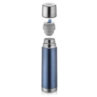 Sticla termos din otel inoxidabil vidat cu capac Colour, 450 ml, gri, Reer 90501